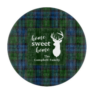 Personalized Plaid Tartan Clan Campbell Military Cutting Board