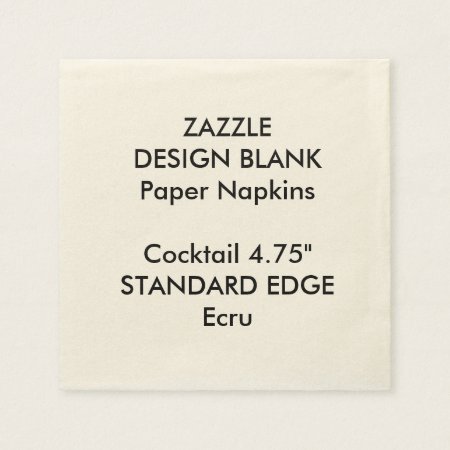 Personalized Plain Edge Cocktail Paper Napkins