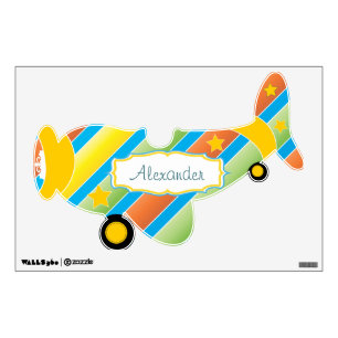 Personalized Plane Baby Boy or Toddler Wall Decal