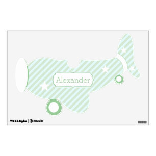 Personalized Plane Baby Boy or Toddler Wall Decal