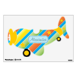 Personalized Plane Baby Boy or Toddler Wall Decal