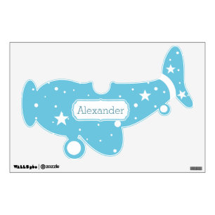 Personalized Plane Baby Boy or Toddler Wall Decal