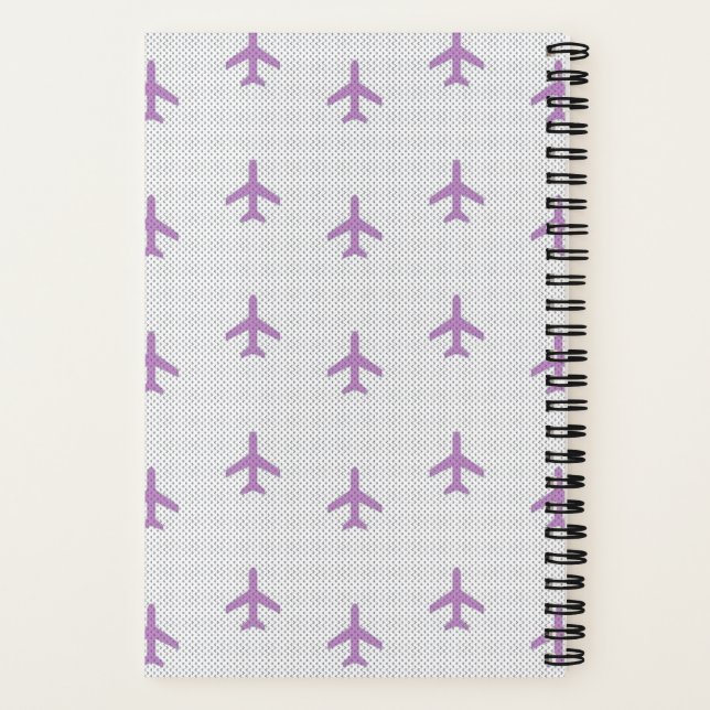 Personalized Plane Spiral Notebook (Back)