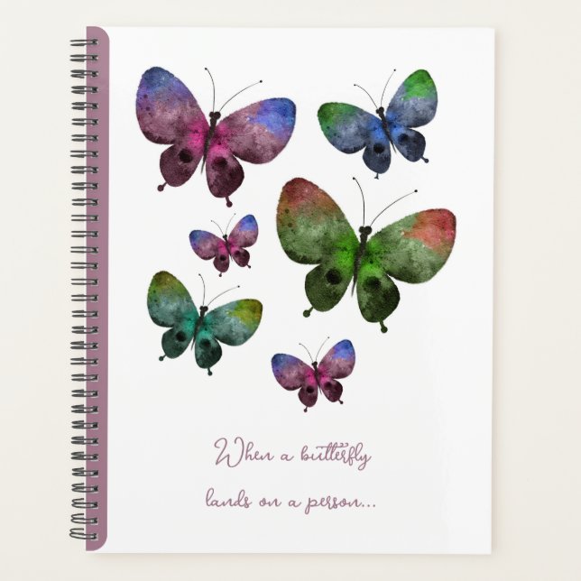 Personalized planner - butterflies. (Front)