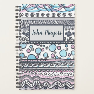 Personalized Planner Custom Name Blue Planner