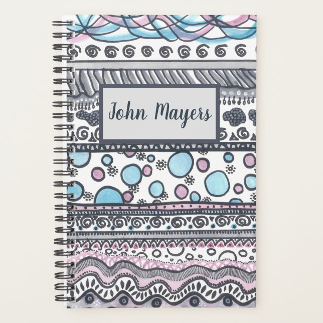 Personalized Planner Custom Name Blue Planner (Front)