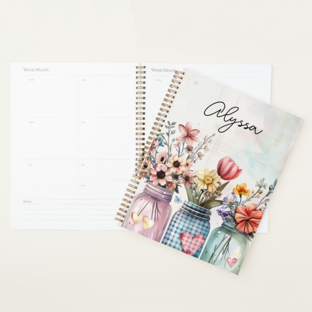Personalized Planner Flower Design (Display)