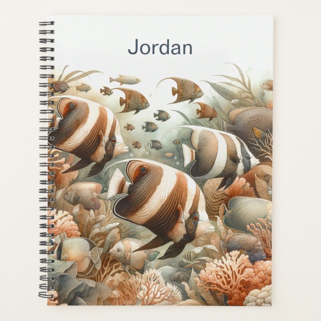 Personalized Planner, Tropical Fish  Planner (Front)