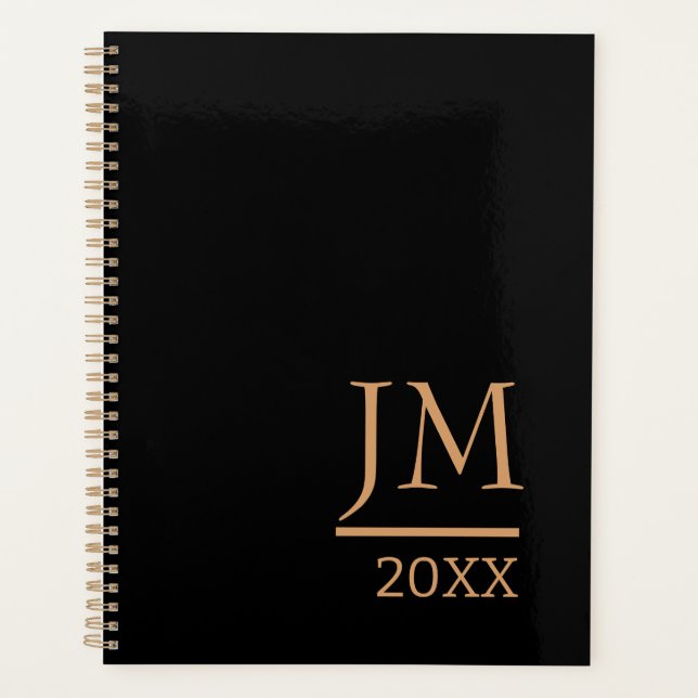 Personalized Planner with a Black Cover (Front)