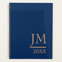 Personalized Planner with a Dark Blue Cover