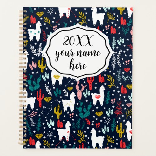 Personalized Planner with Alpacas