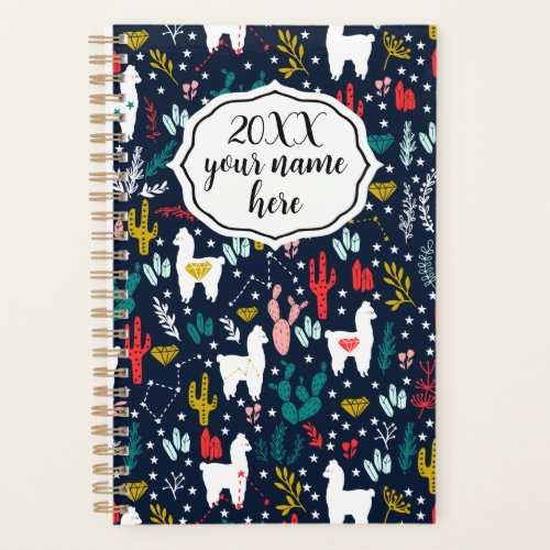 Personalized Planner with Alpacas