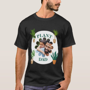 Personalized Plant Dad Photo Gardening T-Shirt