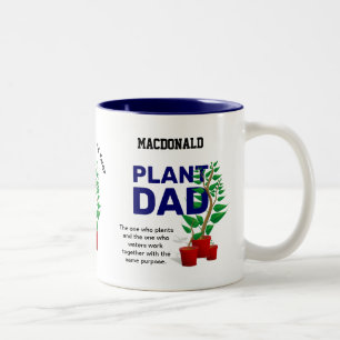 Personalized PLANT DAD Two-Tone Coffee Mug