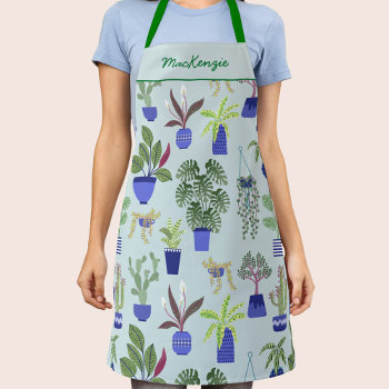 Personalized Plant Gardening Apron by Squirrell at Zazzle