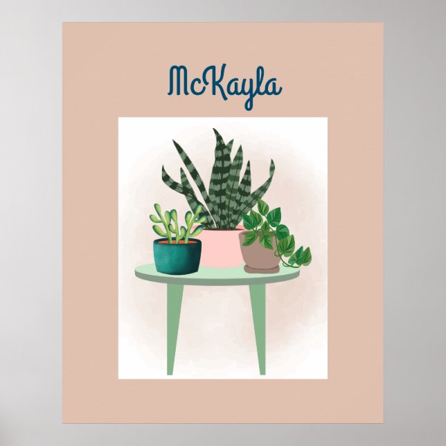 Personalized Plant Lover Wall Art (Front)