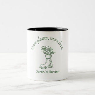 Personalized Plant Parent Botanical Custom  Two-Tone Coffee Mug