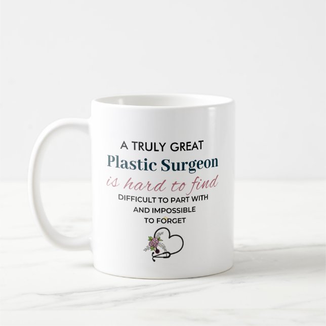 Personalized Plastic Surgeon Appreciation Coffee Mug (Left)