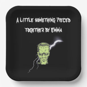 Personalized Plates, Frankenstein Halloween Paper Plates