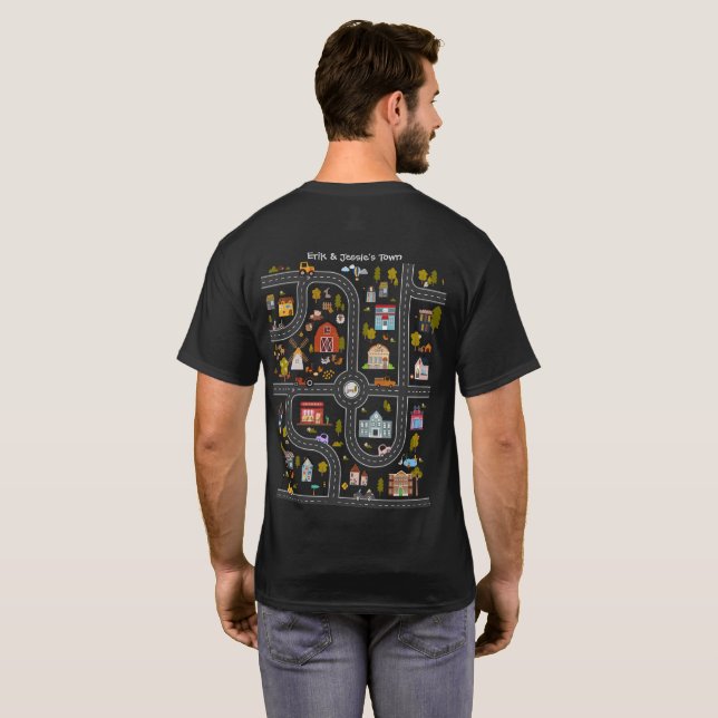 Personalized "Play Cars On Dad's Back" Shirt (Back Full)