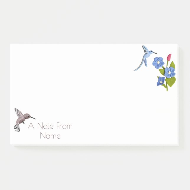 Personalized Playdoh Hummingbird Post Its  Post-it Post-it Notes (Front)