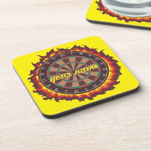Personalized Player Darts Beverage Coaster