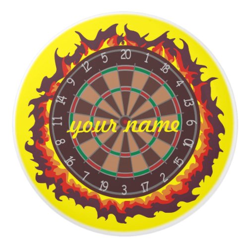 Personalized Player Darts Ceramic Knob