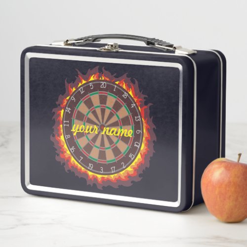 Personalized Player Darts Metal Lunch Box