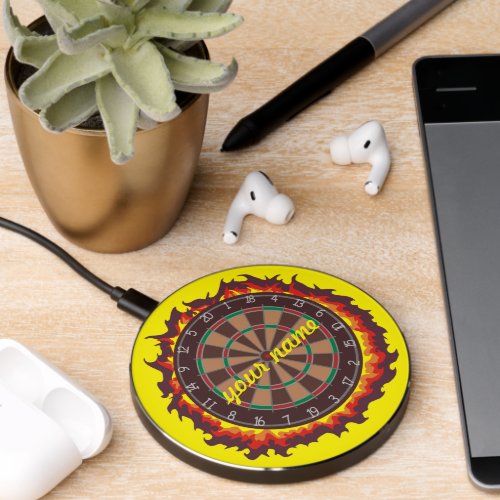 Personalized Player Darts Wireless Charger