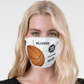 personalized player name team name basketball face mask (Worn Her)