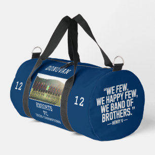 Personalized Player Name Team Photo Inspirational  Duffle Bag