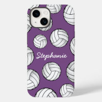 Personalized Player Name Volleyball Purple