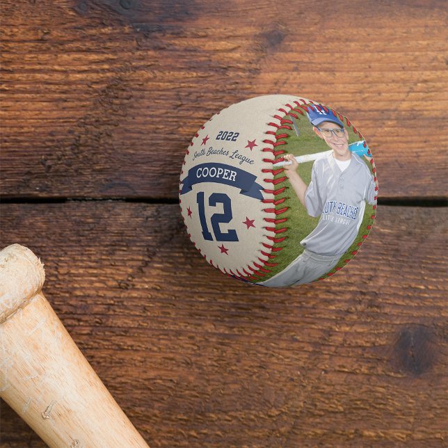 Personalized Player Photo & Number Baseball (Creator Uploaded)