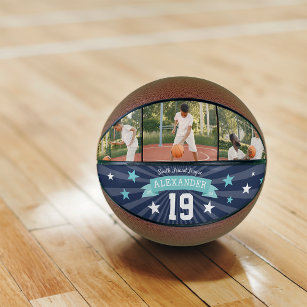 Personalized Player Photo & Number Keepsake Basketball