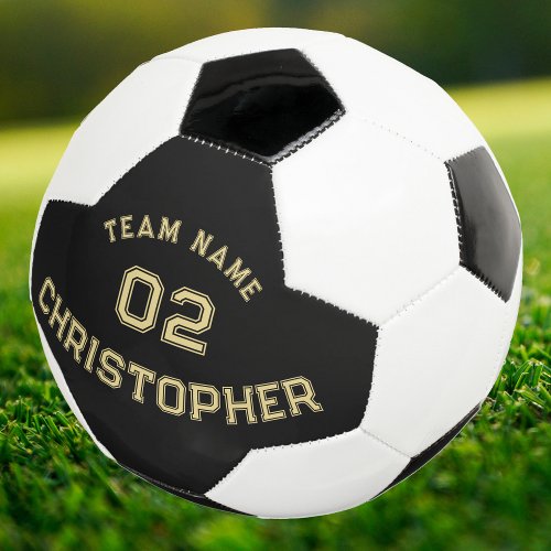 Personalized Player School Team Name Jersey Number Soccer Ball