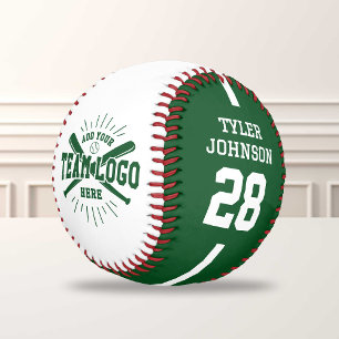 Personalized Player Team Logo Green Baseball