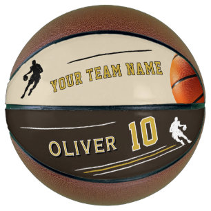 Personalized Player Team Name Silhouette Basketball