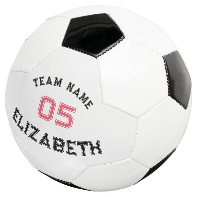 Personalized Player Team School Name Jersey Number Soccer Ball (Three Quarter)