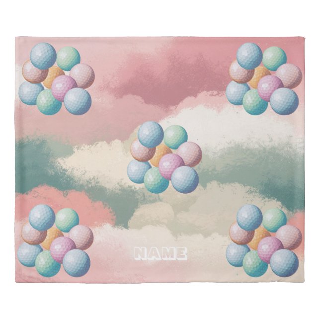 Personalized Playful ball rainbow cloud pattern Duvet Cover (Front)
