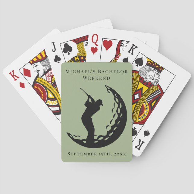 Personalized Playing Cards | Bachelor Golf Weekend (Back)