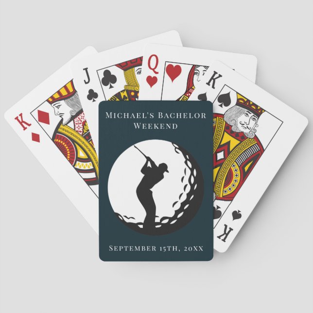 Personalized Playing Cards | Bachelor Golf Weekend (Back)