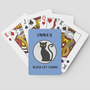 Personalized Playing Cards - Black Cat