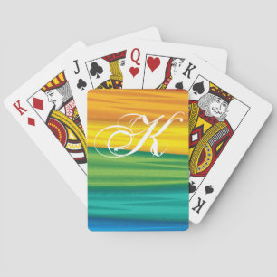 Personalized Playing Cards lgbtq rainbow flag lesb