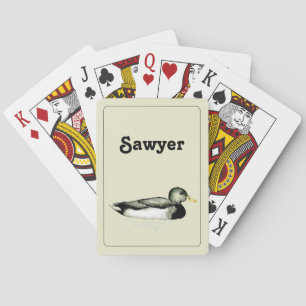 Personalized Playing Cards Mallard Duck