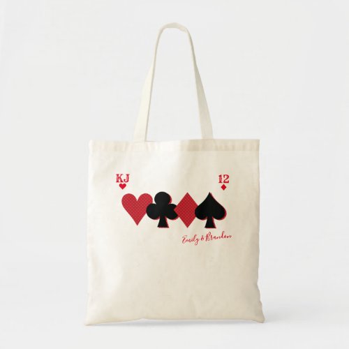 Personalized Playing Cards Poker Wedding Party Tote Bag