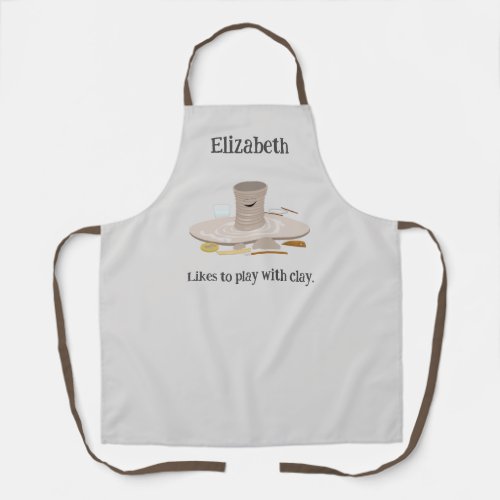 Personalized Plays With Clay All_Over Print Apron