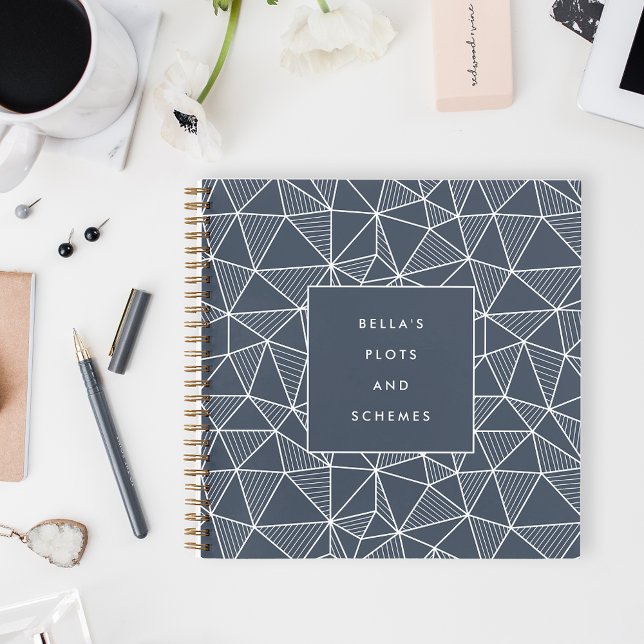 Personalized Plots & Schemes Geometric Pattern Notebook (Creator Uploaded)