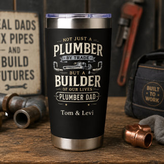 Personalized Plumber Dad Tumbler