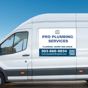 personalized plumbing servieces comapany name car magnet