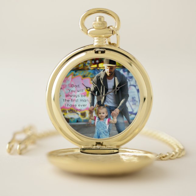 Personalized Pocket Watch - For Dad (Inside)